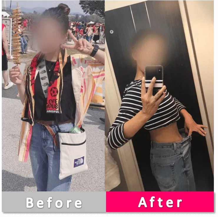 女性会員のビフォー・アフター写真